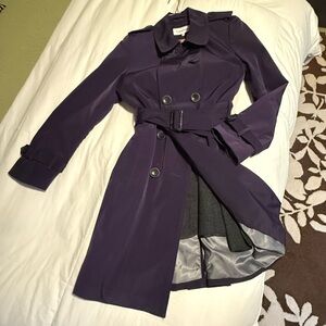 Calvin Klein Purple Trench Coat